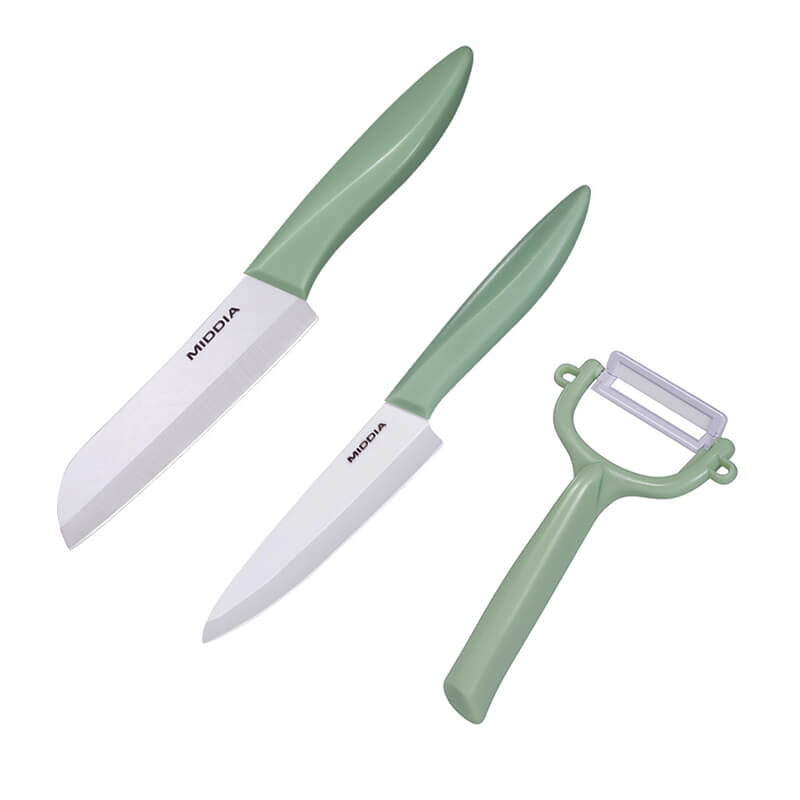 Santoku Knife Set Safety Knives Zirconia Cutter