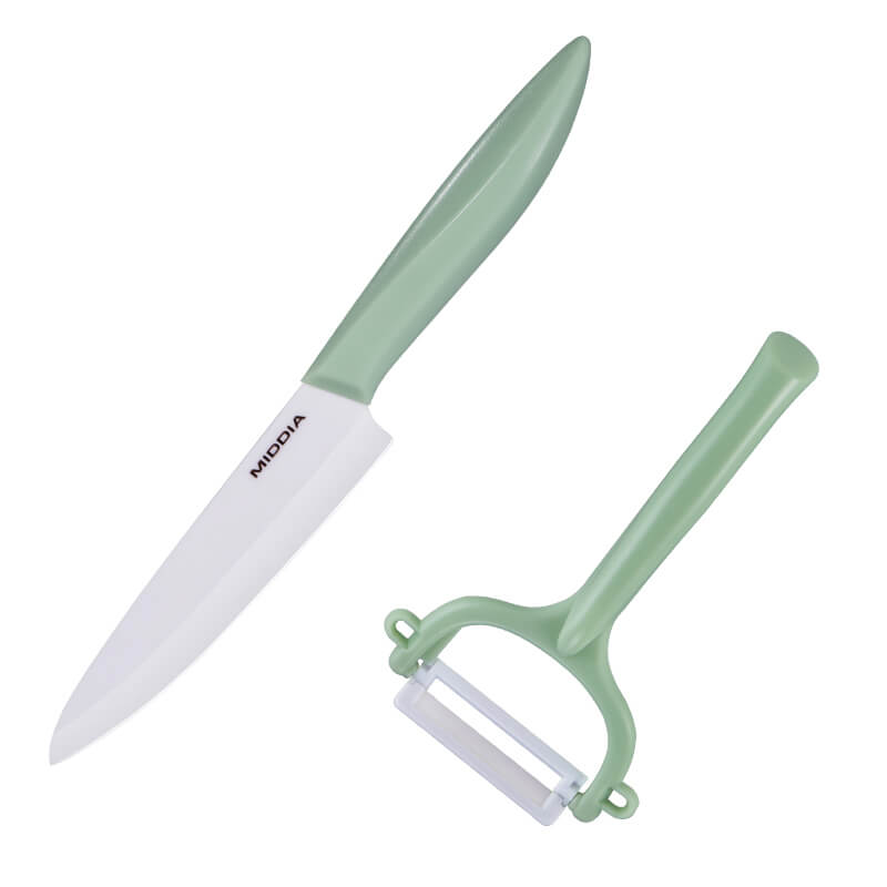 Zirconia Kitchen Knife set 2 Pieces with Peeler