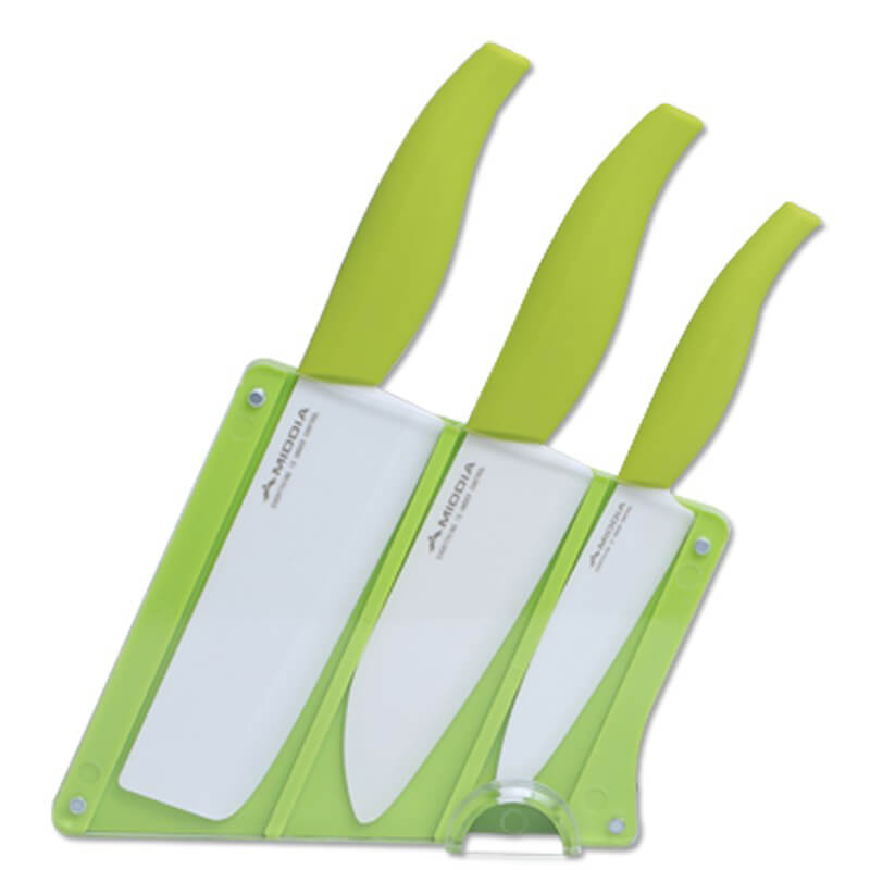Kitchen Knives Set With Stand Ceramic Blade